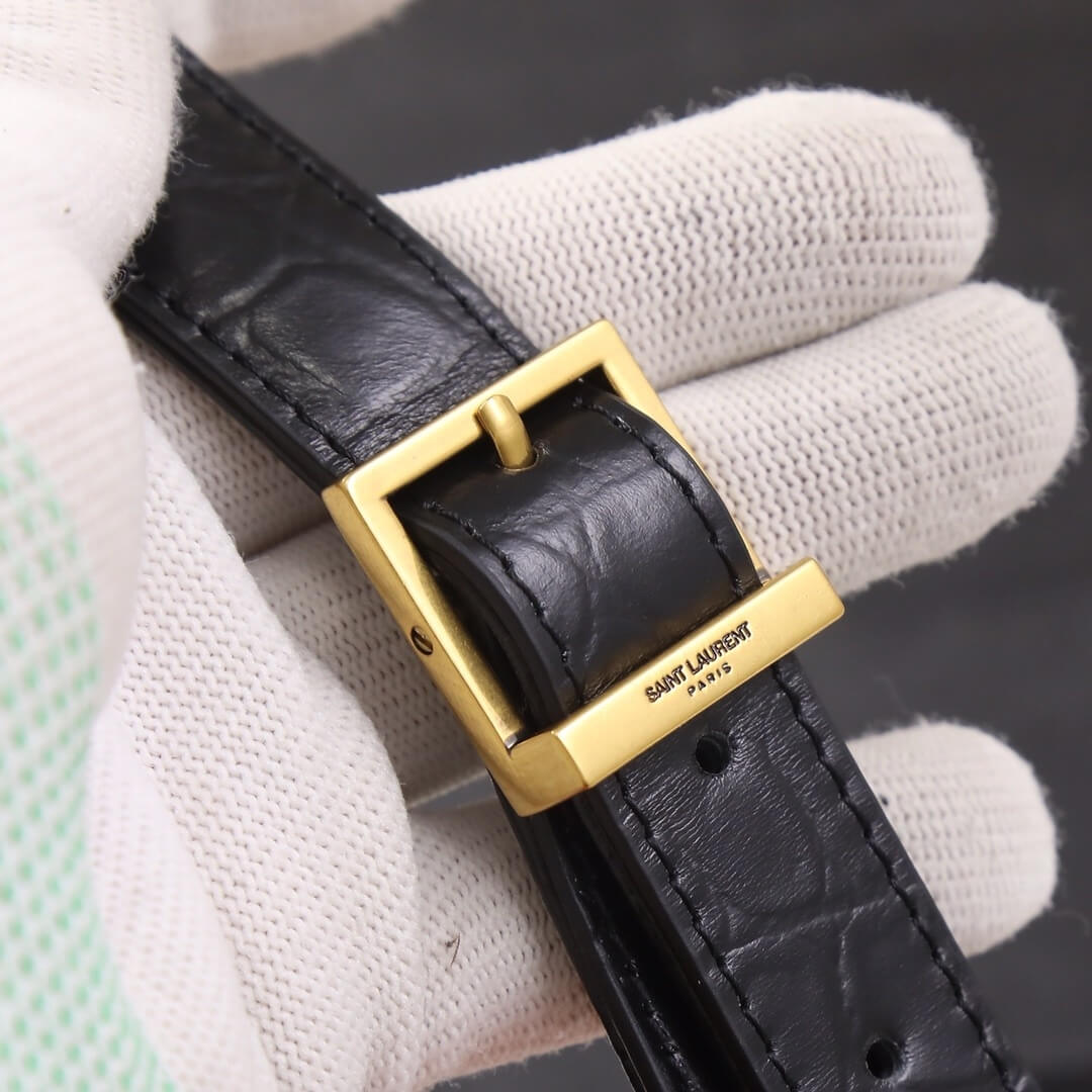 YSL LE 5 A 7 Crocodile embossed glossed leather - Image 6