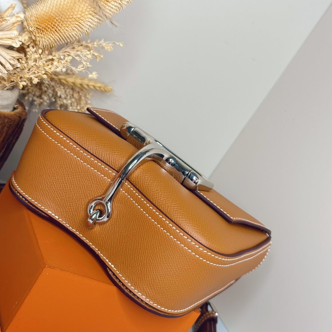 Gold Hermes Della Cavalleria mini bag II (High-end Grade) - Image 6