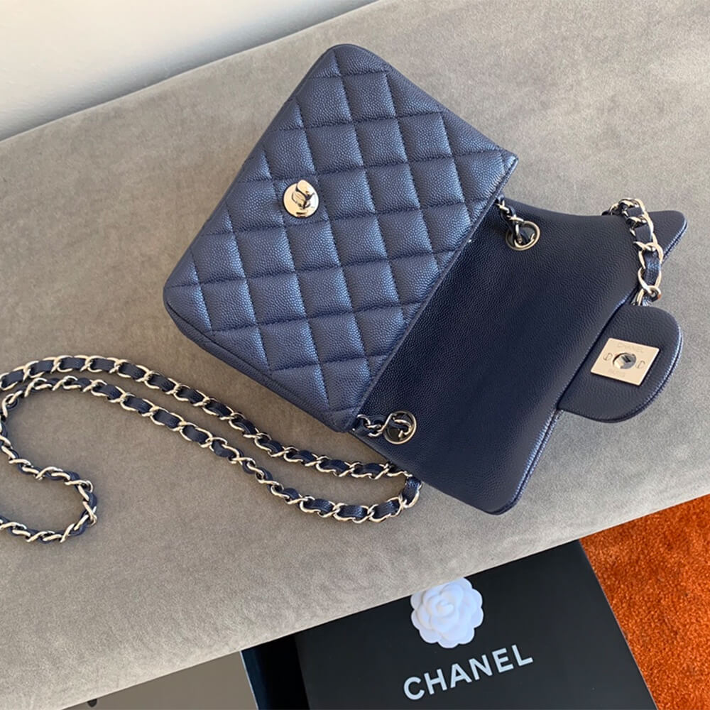 Blue Chanel MINI FLAP BAG (high-end grade) - Image 6