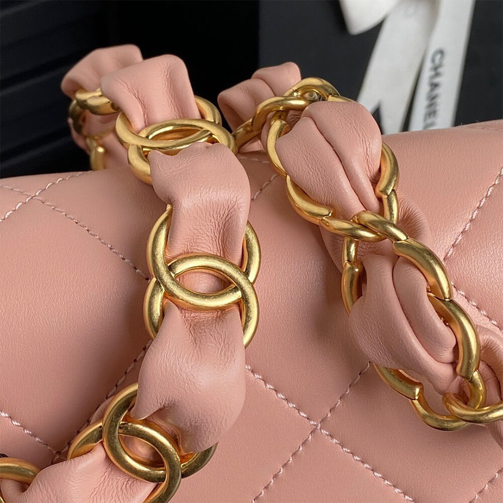 Pink CHANEL Small Flap Bag (high-end grade) - Image 6