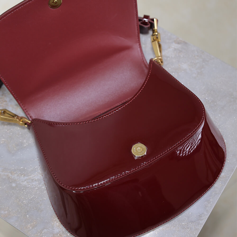 RED YSL VOLTAIRE TOP HANDLE in patent leather (High-end grade) - Image 6