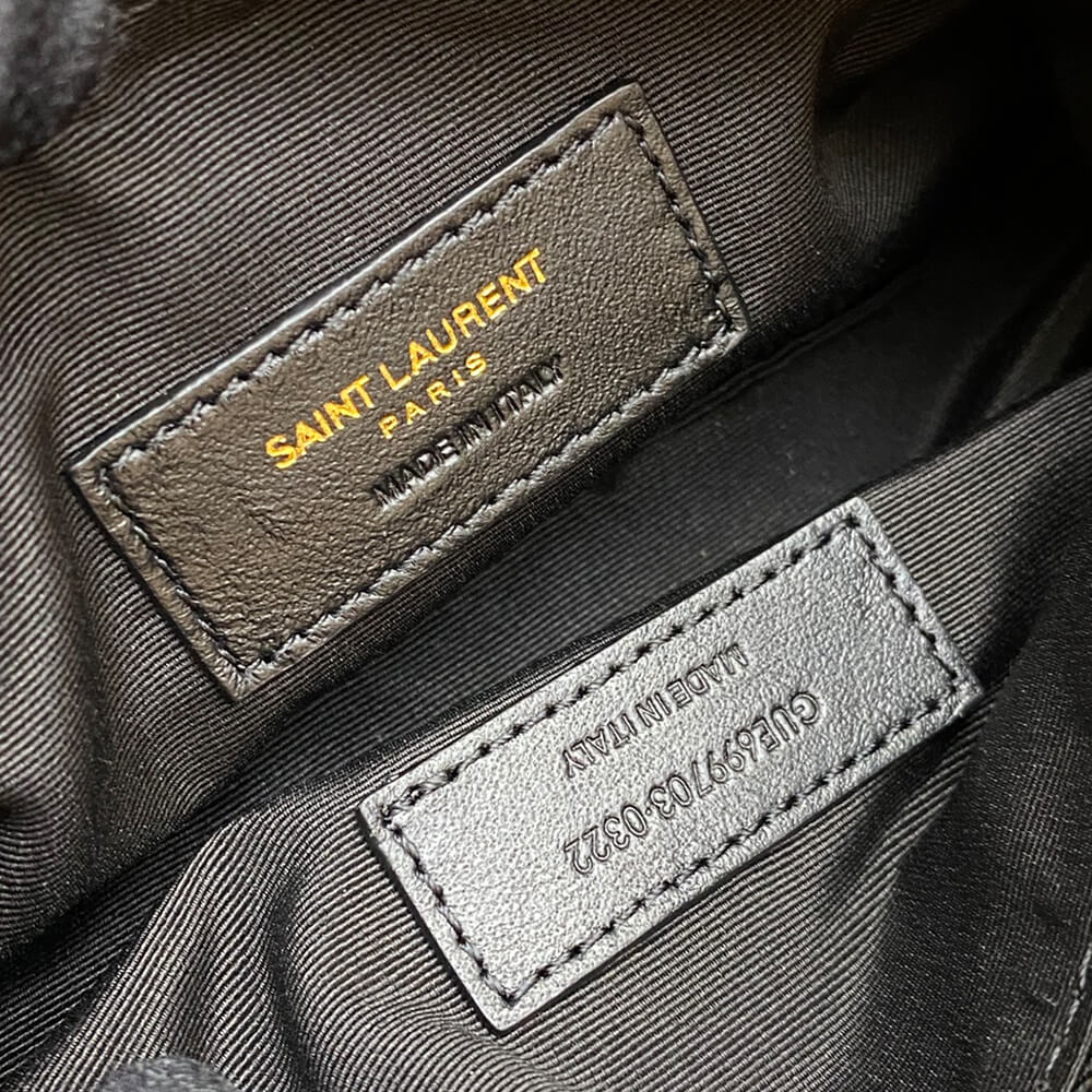 Black YSL SADE MINI TUBE BAG IN QUILTED LAMBSKIN - Image 7