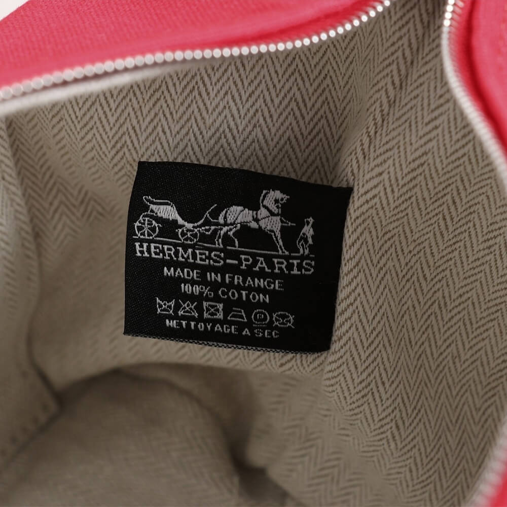 Red Hermes toiletery bag - Image 7