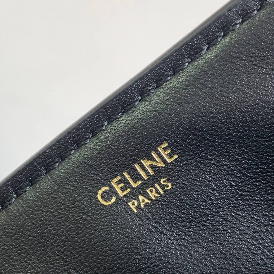 Black CELINE LOUISE Medium Bag in Smooth Calfskin - Image 7