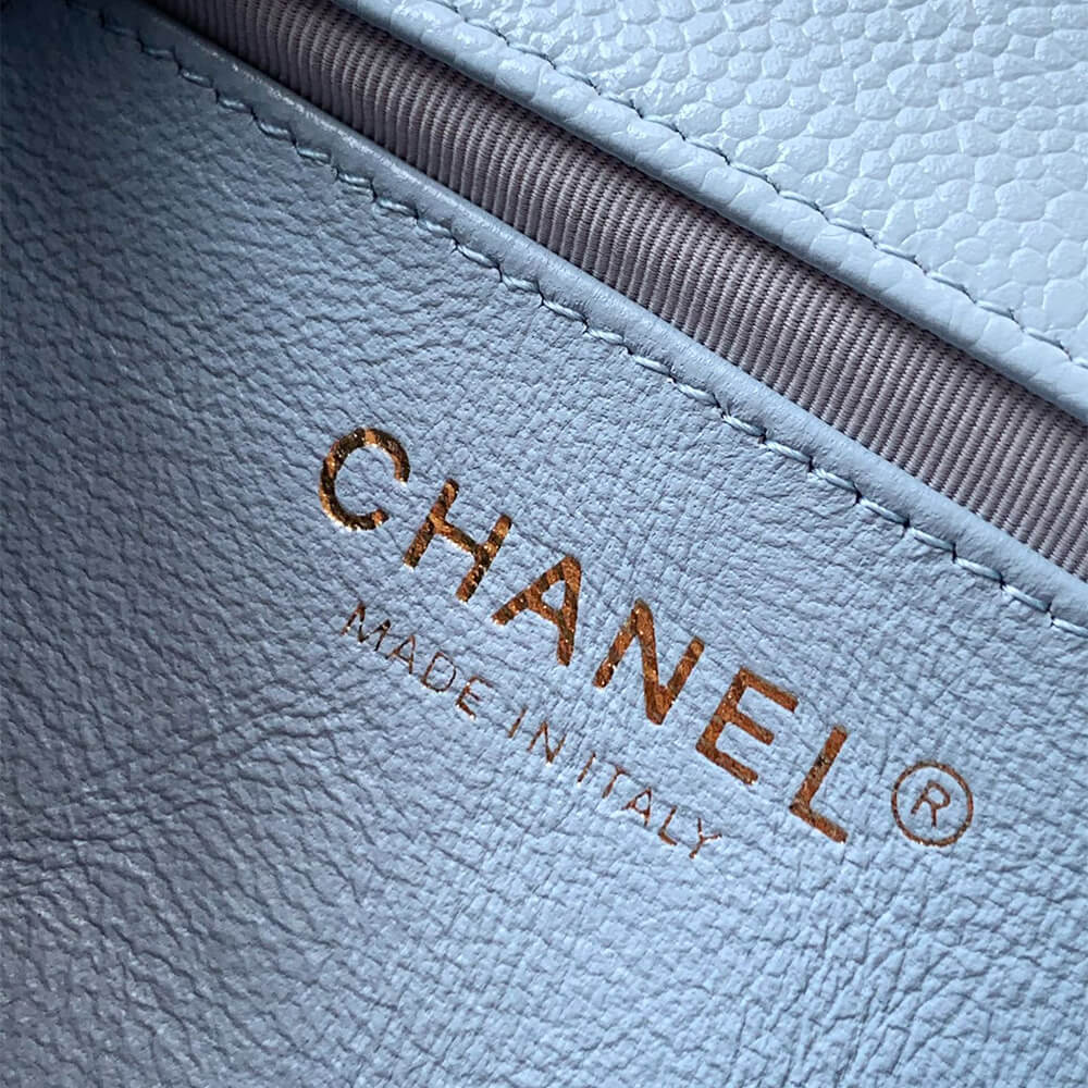Light Blue CHANEL Mini Flap Bag (high-end grade) - Image 7