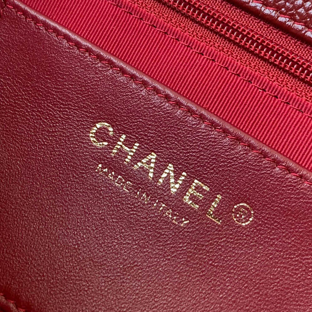 Burgundy CHANEL Small Flap Bag (high-end grade) - Image 7
