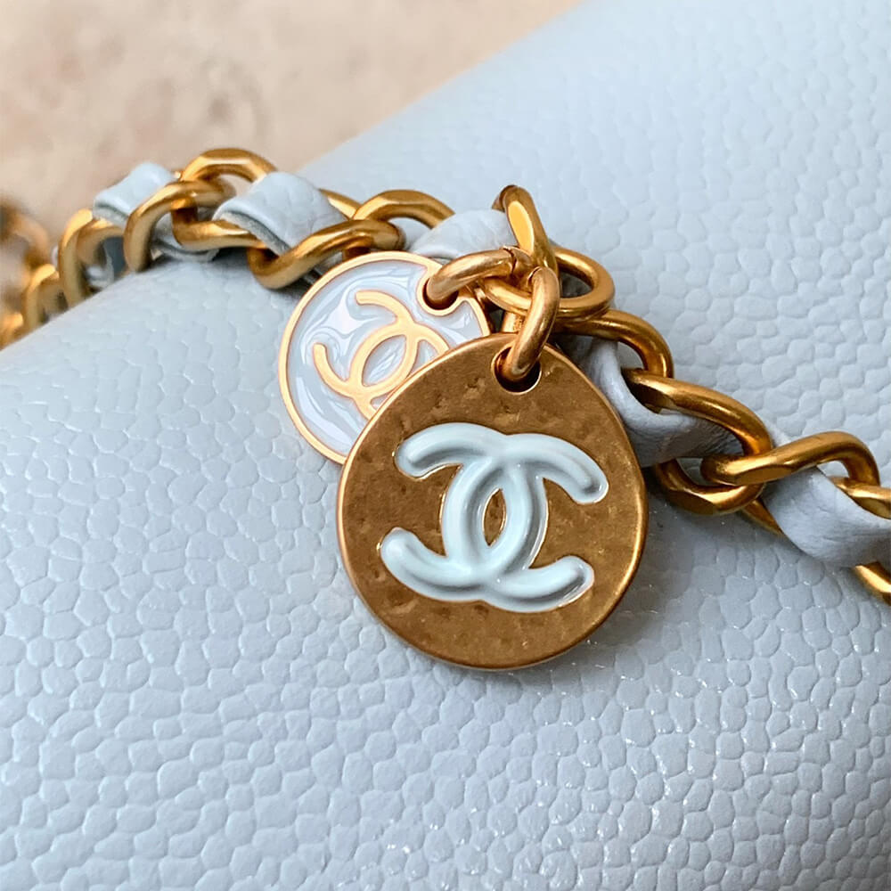 Light Blue CHANEL Small Flap Bag (high-end grade) - Image 7