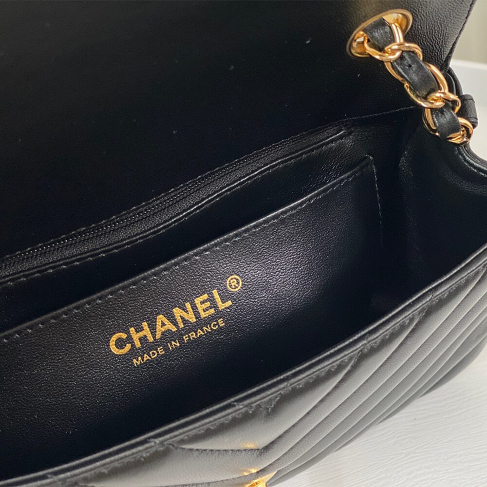 Black Chanel Mini Flap Bag (high-end grade) - Image 7