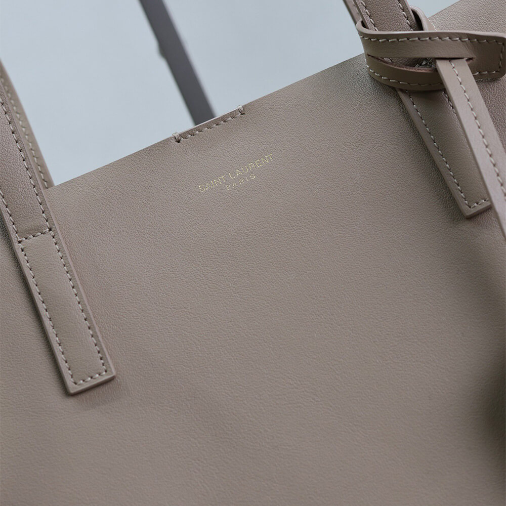 Dark beige YSL Shopping Saint Laurent leather - Image 7