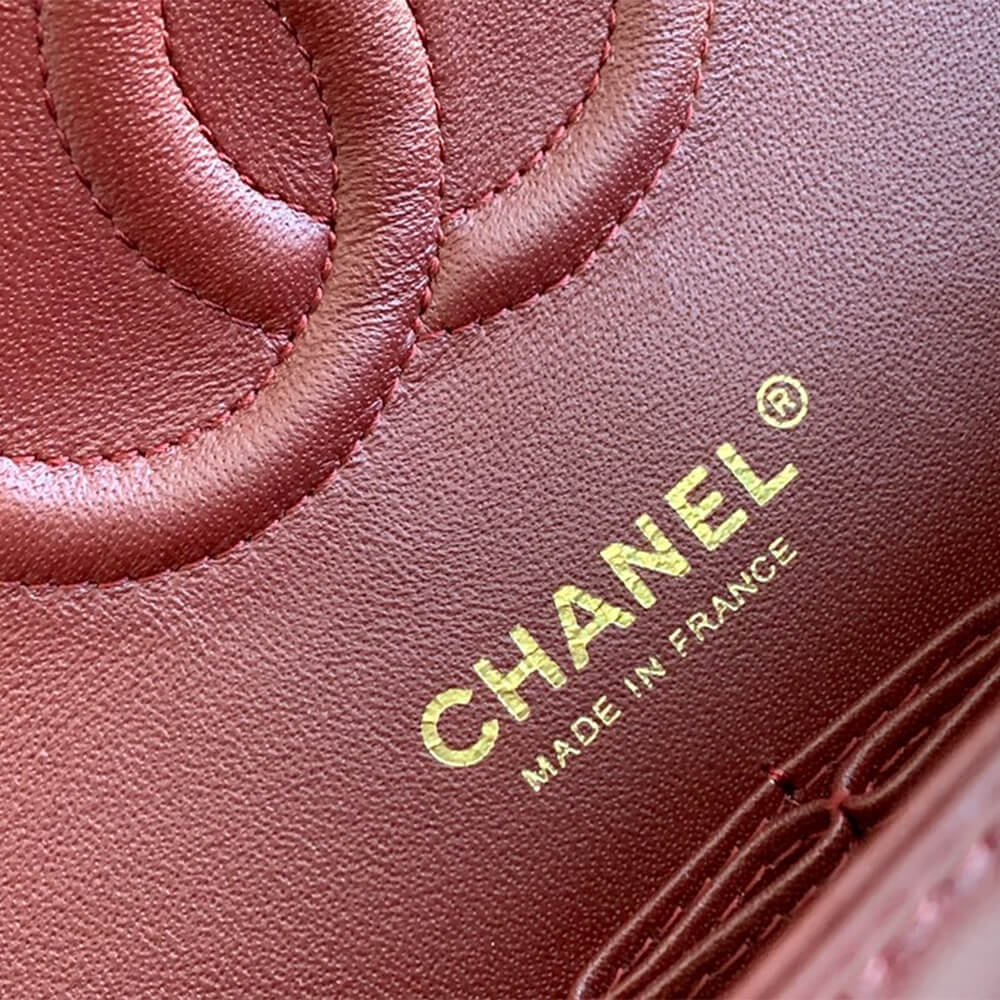 Burgundy CHANEL CLASSIC 11.12 HANDBAG (high-end grade) - Image 7