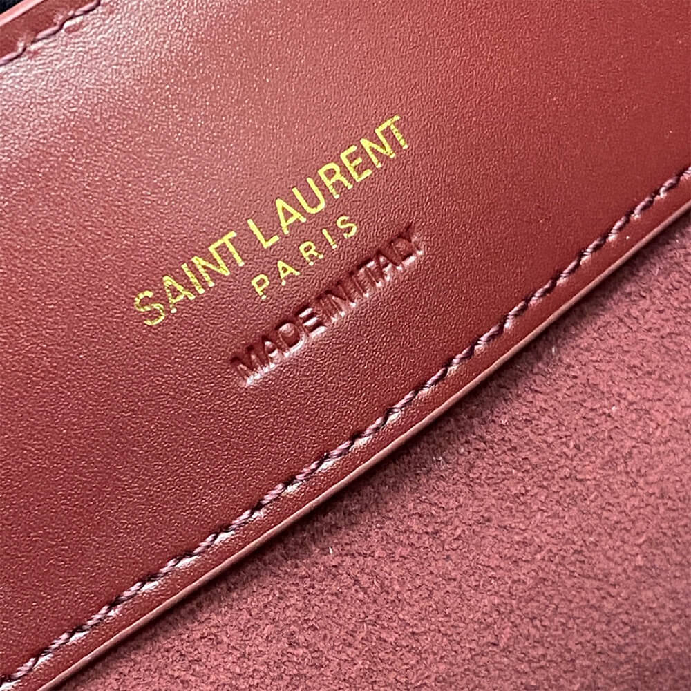 MERLOT YSL LE 37 mini in shiny leather - Image 7