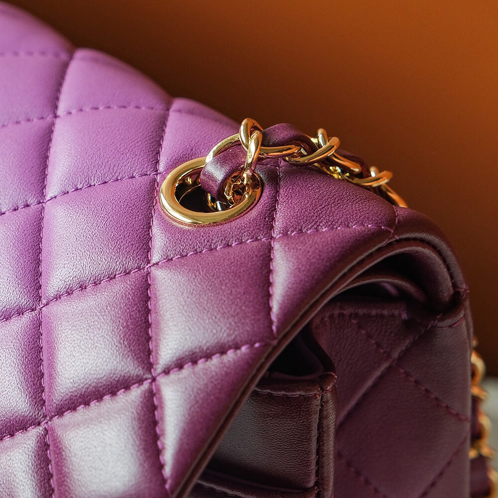 Purple CHANEL CLASSIC 11.12 HANDBAG (high-end grade) - Image 7