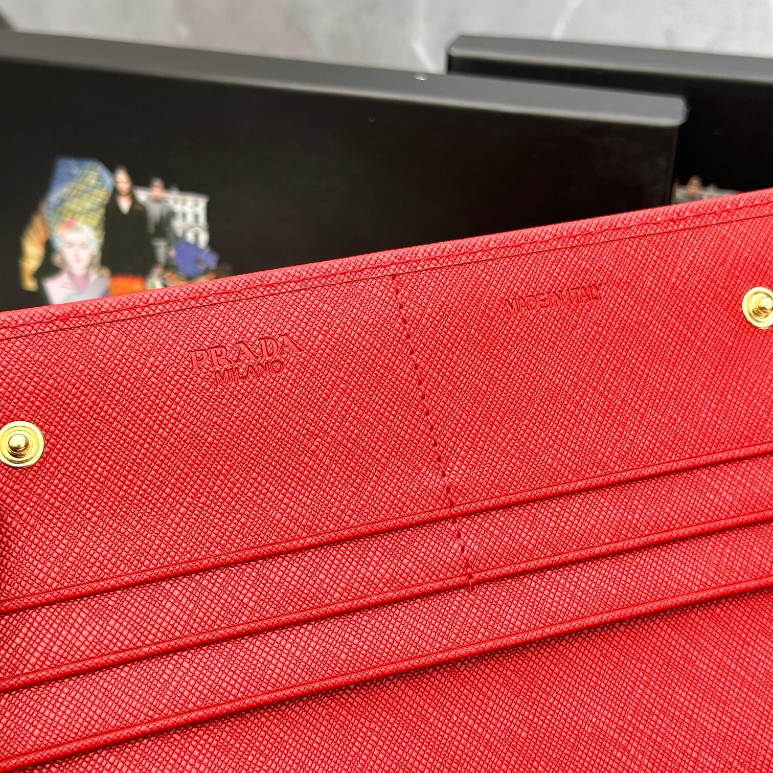 Prada Large Saffiano Leather Wallet - Image 7