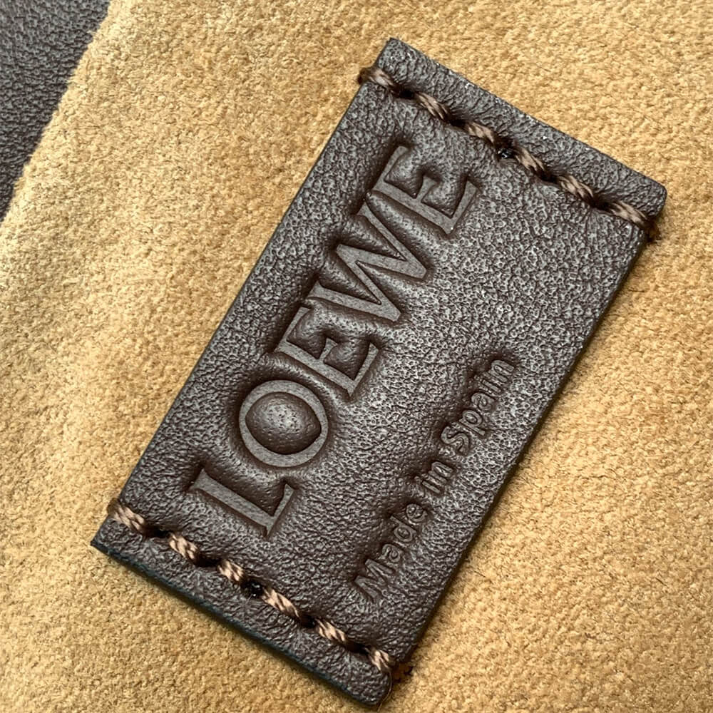 Chocolate LOEWE Medium Flamenco clutch in nappa calfskin (HIGH-END GRADE) - Image 7