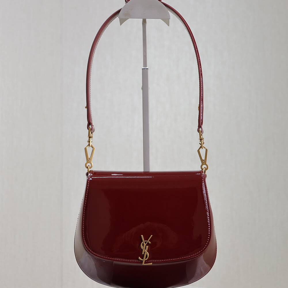 RED YSL VOLTAIRE TOP HANDLE in patent leather (High-end grade) - Image 7