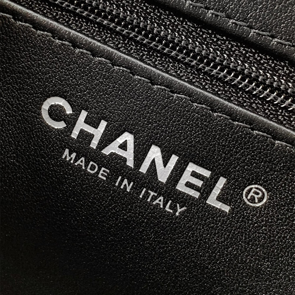 Black & Gray Chanel Mini Shopping Bag (high-end grade) - Image 7