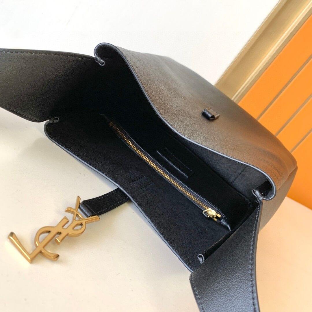 Black YSL LE 5 A 7 supple SMALL IN GRAINED LEATHER - Image 8