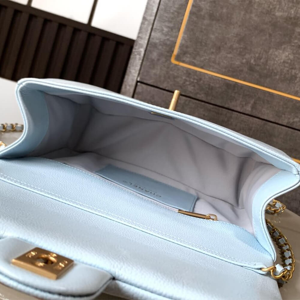 Light Blue CHANEL Small Flap Bag (high-end grade) - Image 8