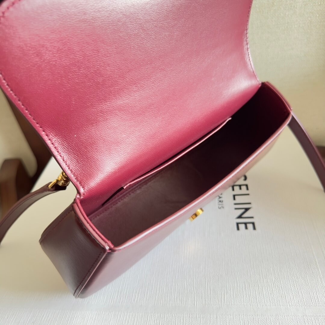 CELINE TEEN CELINE LOLA bag in shiny calf leather(High-end Grade) - Image 8