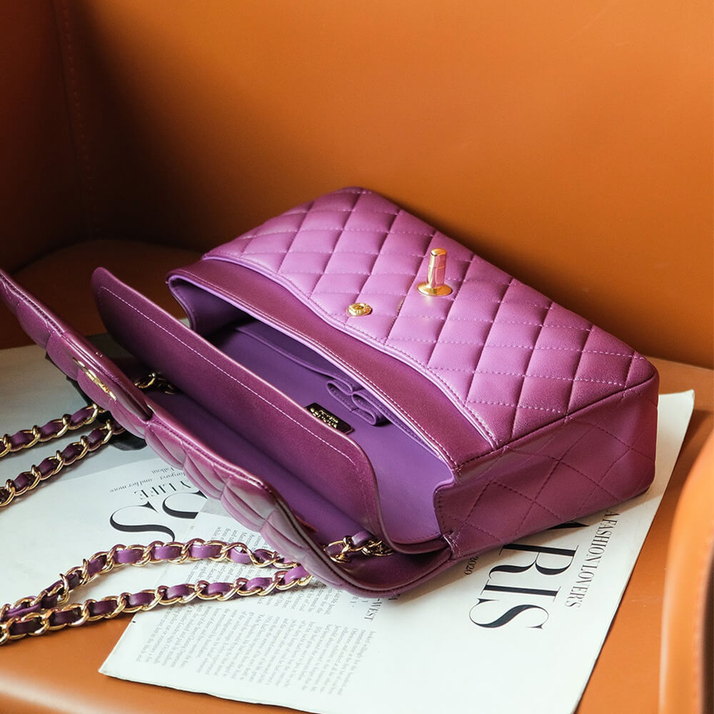 Purple CHANEL CLASSIC 11.12 HANDBAG (high-end grade) - Image 8