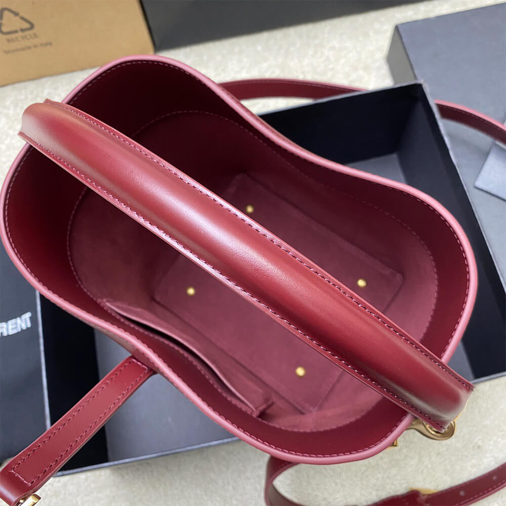 Burgundy YSL LE 37 small in shiny leather - Image 8