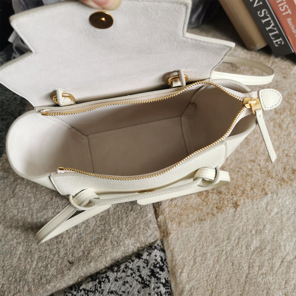 White CELINE NANO BELT BAG - Image 8