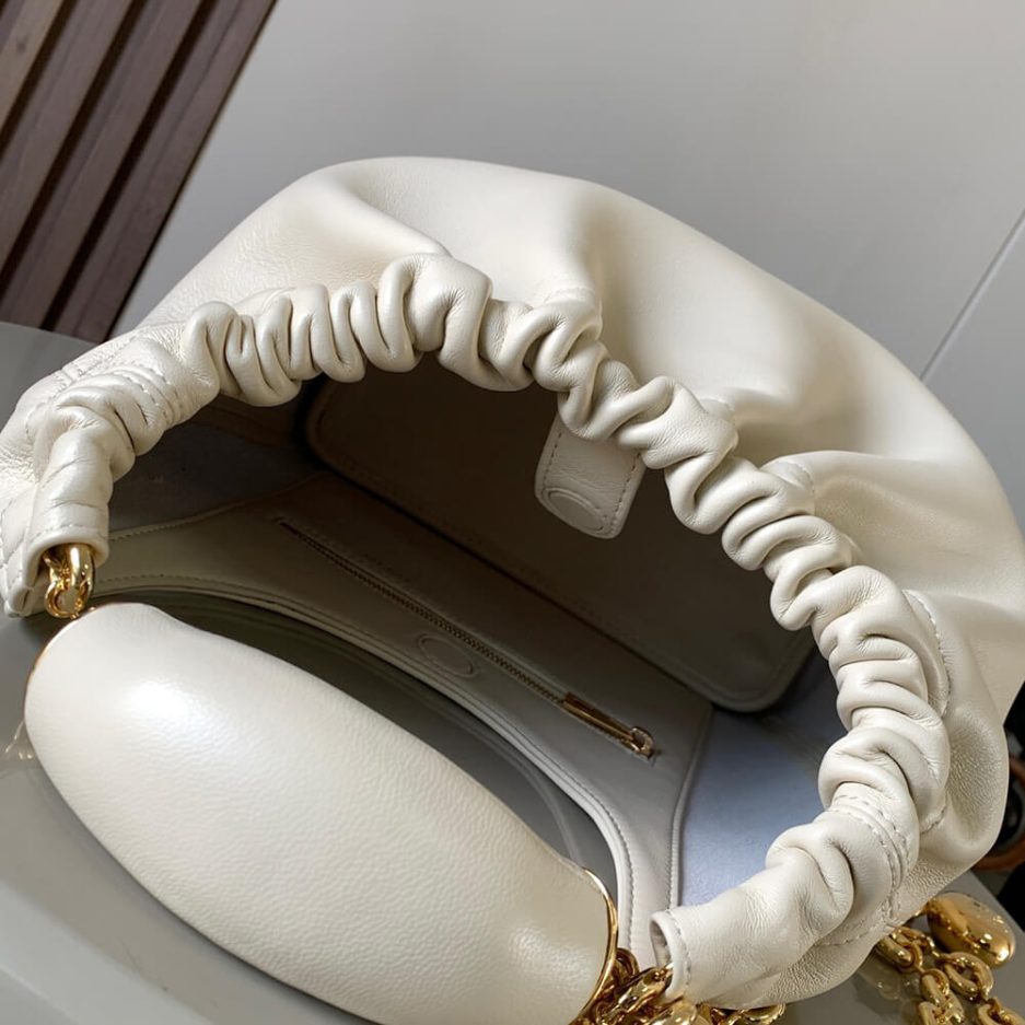 Cream White Loewe Small Squeeze bag in nappa lambskin - Image 8