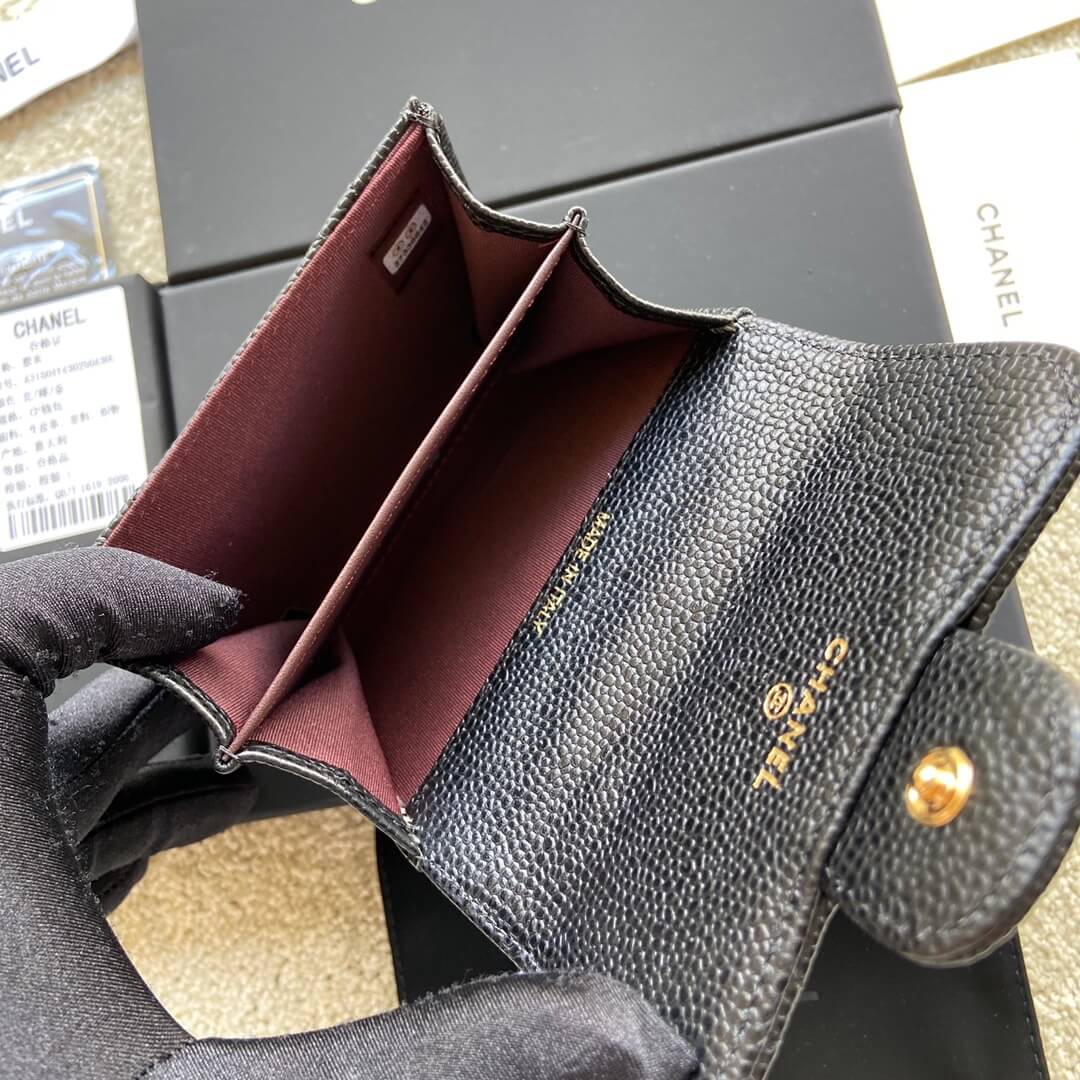 Black CHANEL Classic Small Flap Wallet - Image 8