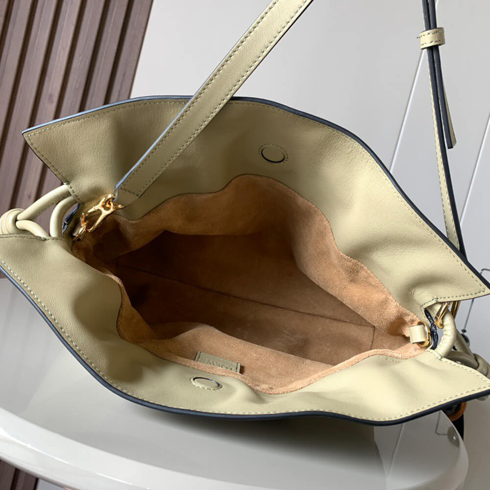 Clay Green LOEWE Medium Flamenco clutch in nappa calfskin (HIGH-END GRADE) - Image 8