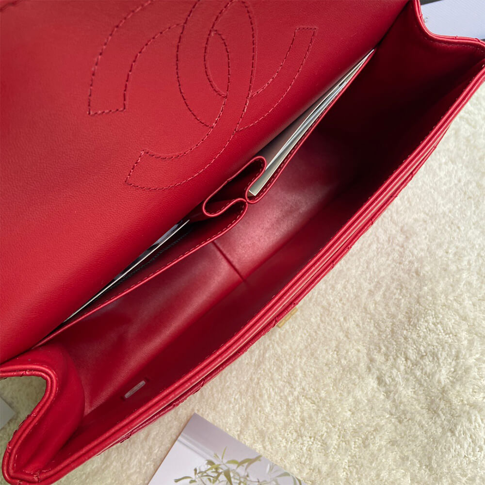 Red CHANEL LARGE 2.55 HANDBAG (high-end grade) - Image 8