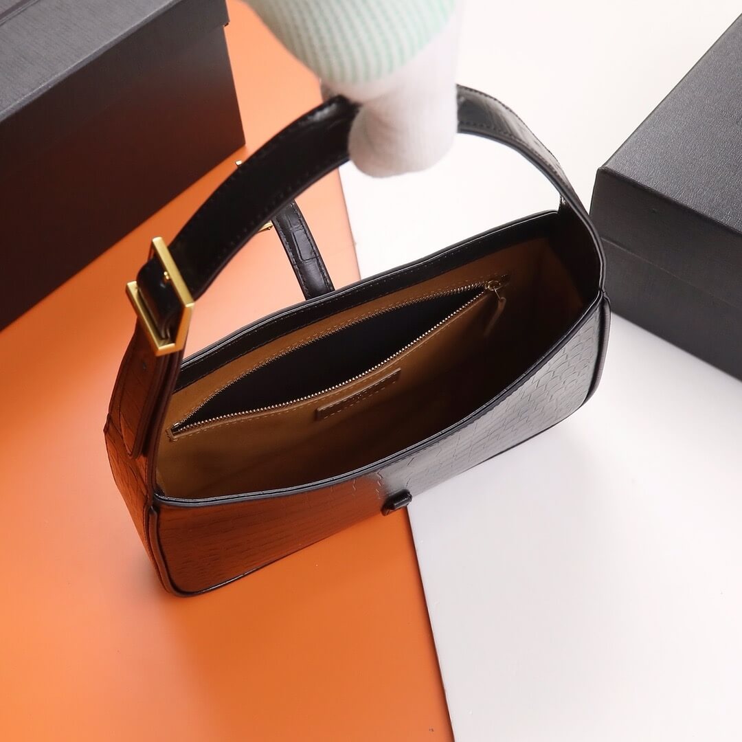 YSL LE 5 A 7 Crocodile embossed glossed leather - Image 8