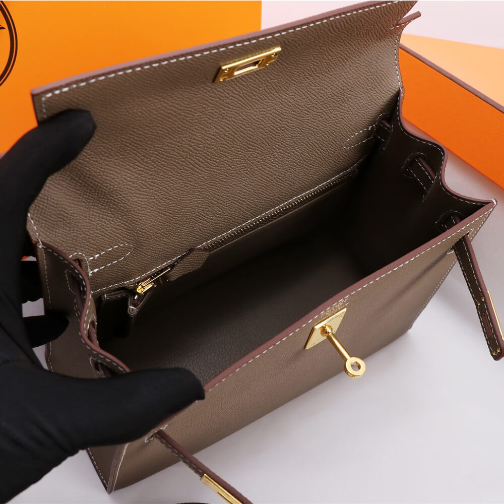 Elephant Gray Hermes Kelly 25 - Image 8