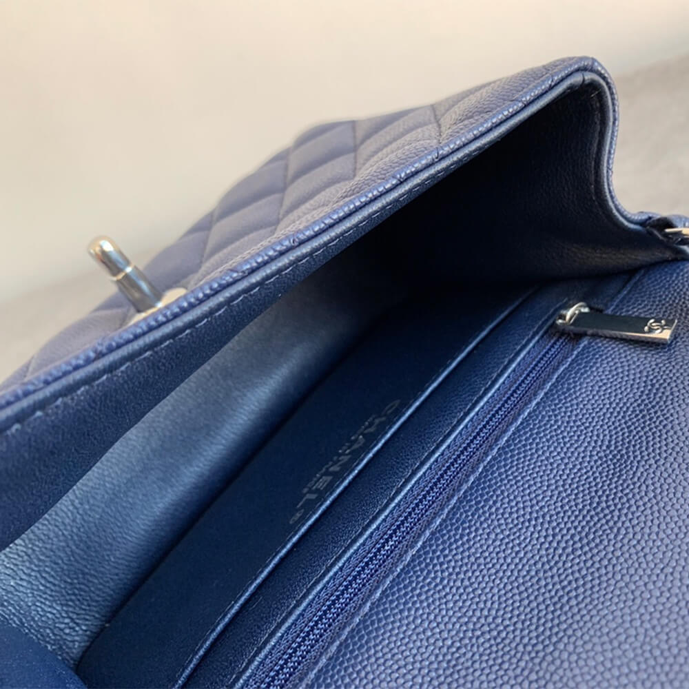 Blue Chanel MINI FLAP BAG (high-end grade) - Image 8