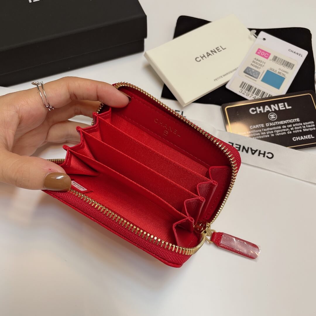 Chanel Classic Zipper Coin Wallet - Image 7