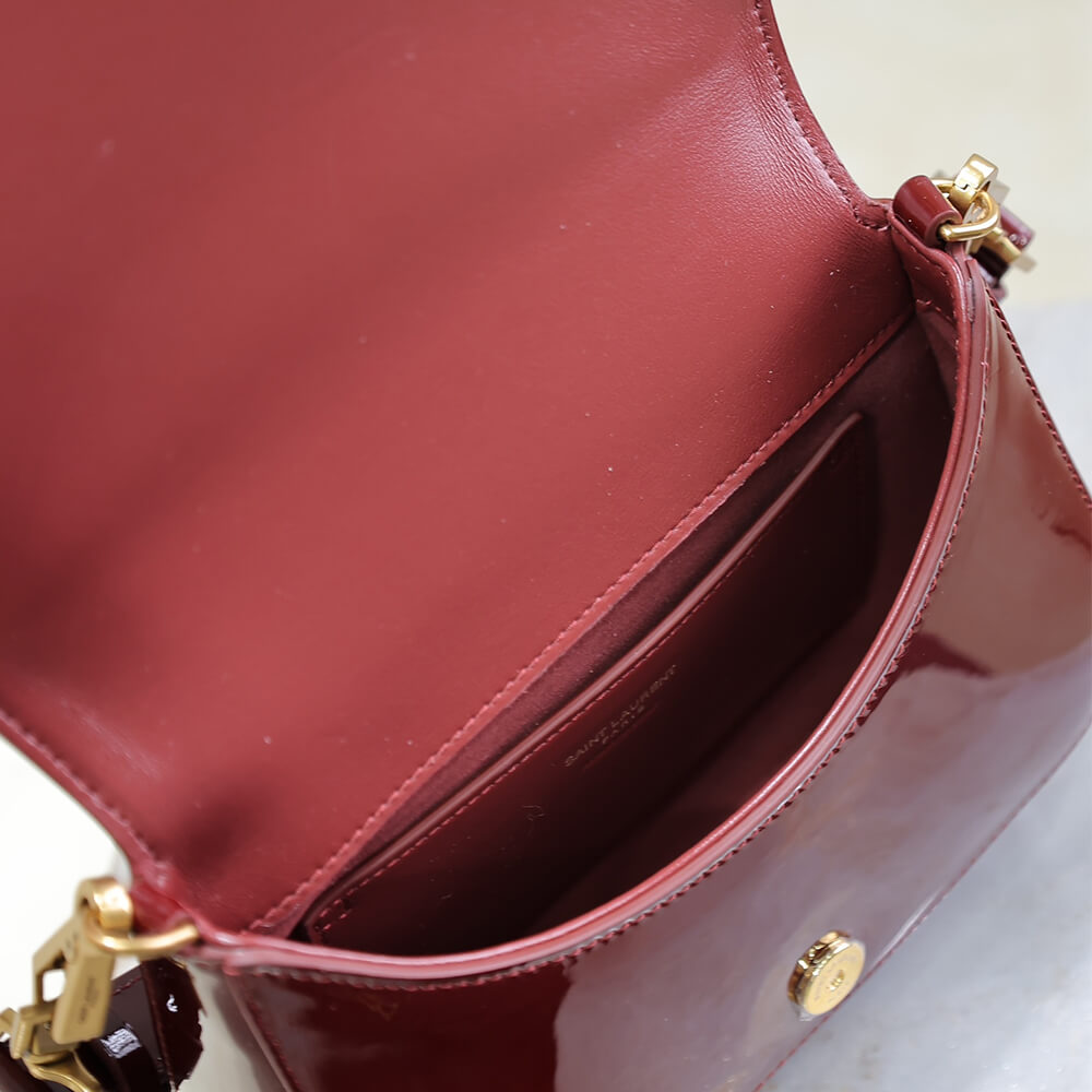 RED YSL VOLTAIRE TOP HANDLE in patent leather (High-end grade) - Image 8
