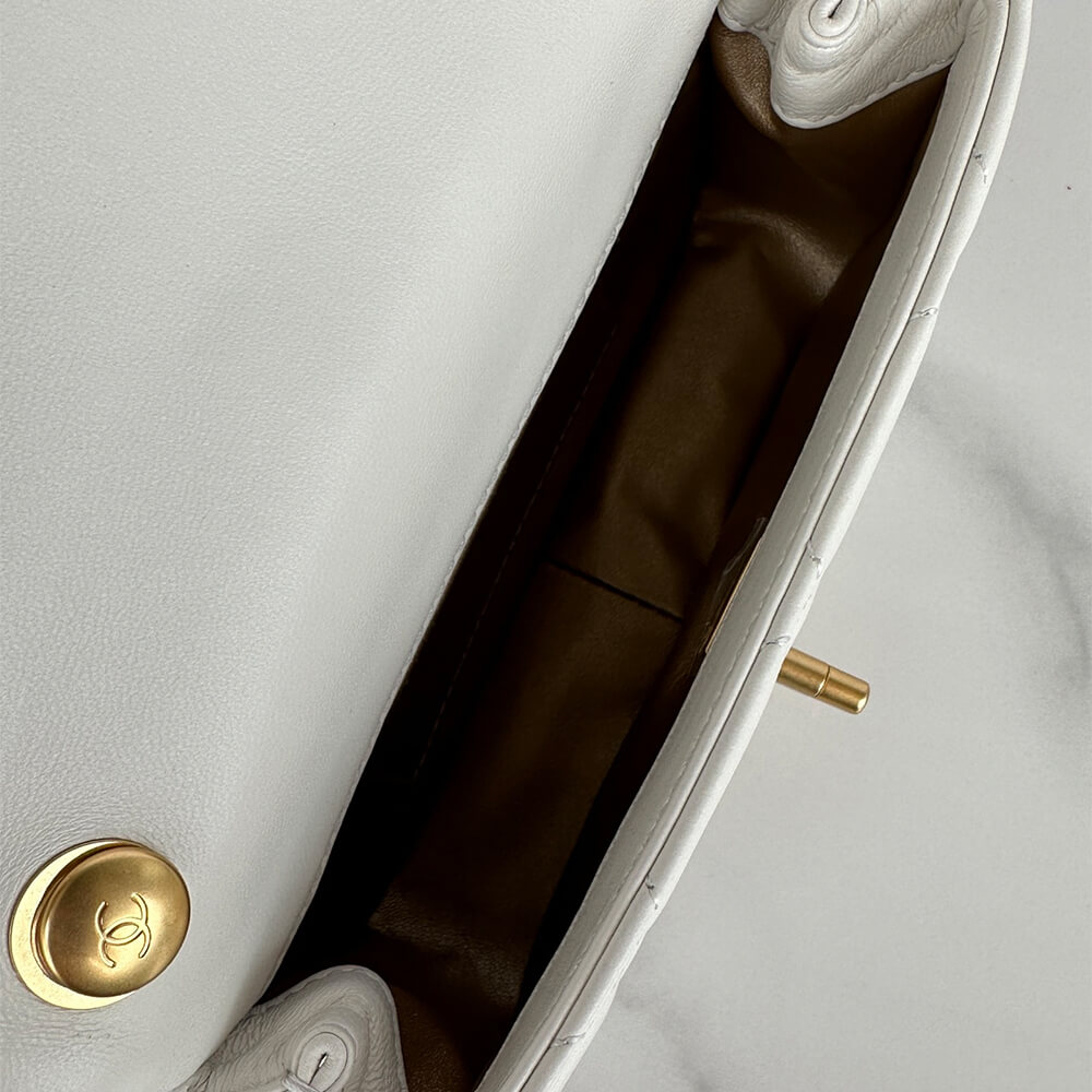White Chanel MINI FLAP BAG - Image 9