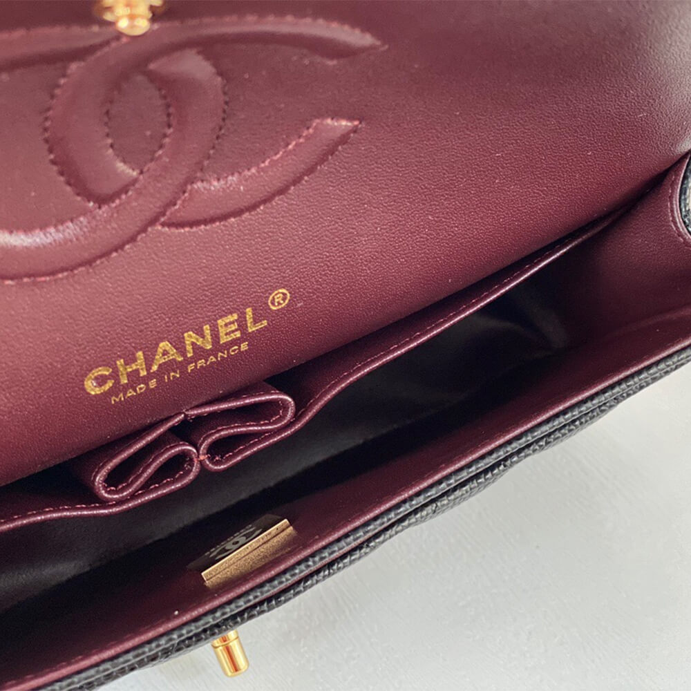 Black Caviar Chanel Classic handbag medium (High-end grade) - Image 10